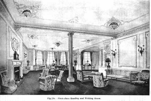 Titanic first-class reading and writing room